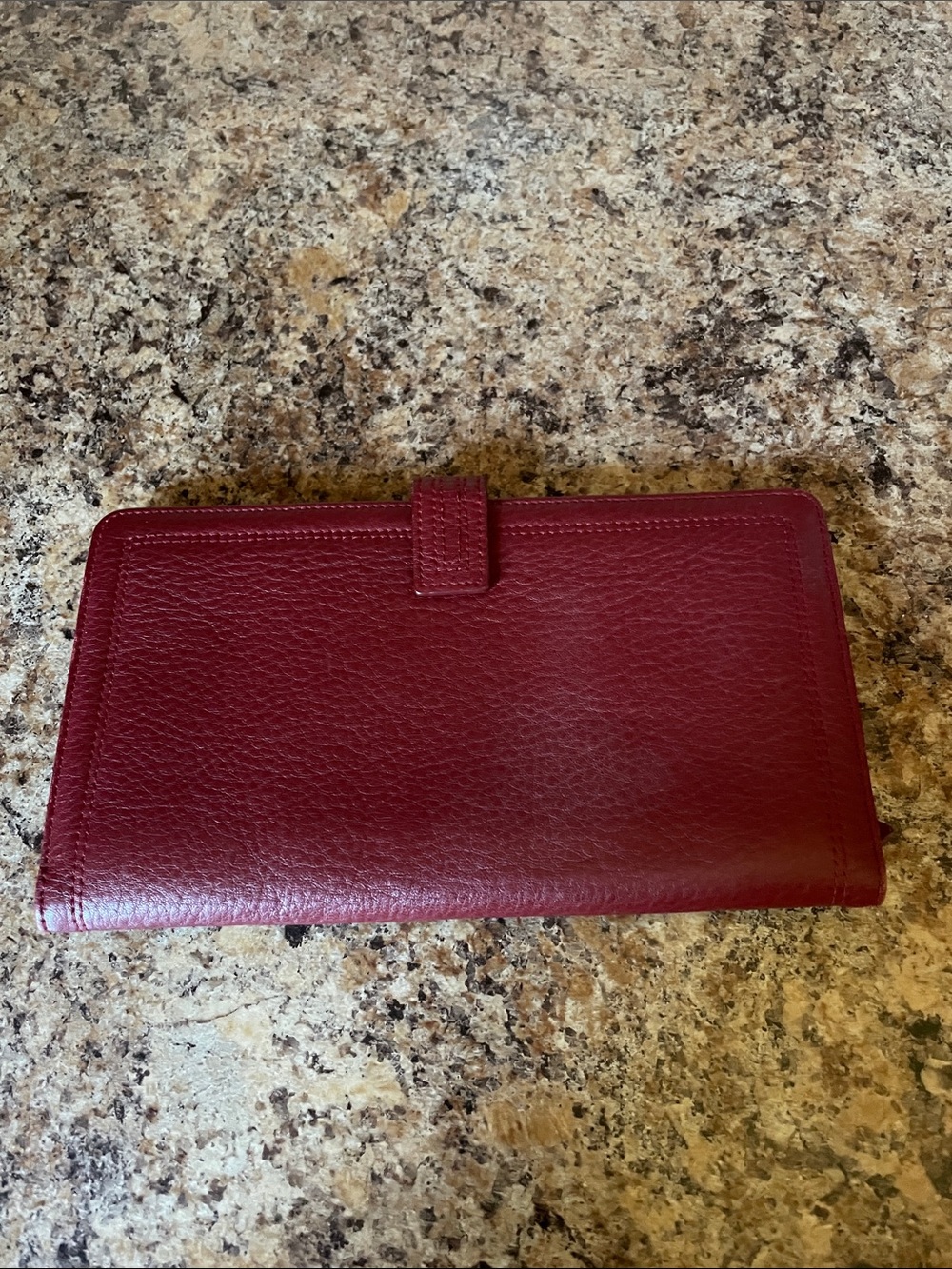 Nordstrom Burgundy Leather Long Wallet